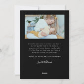 Hello 2026 Typography Black Photo Feestdagenkaart (Achterkant)