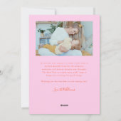 Hello 2026 Typography Orange Pink Photo Feestdagenkaart (Achterkant)