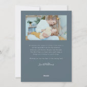 Hello 2026 Typography Slate Blue Photo Feestdagenkaart (Achterkant)