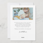 Hello 2026 Typography White Photo Holiday Card Feestdagenkaart (Achterkant)