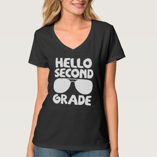 Hello 2nd Grade First Day Of School Back To School T-shirt (Voorkant)