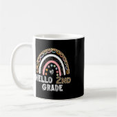 Hello 2nd Grade Leopard Rainbow Byck To School Tea Koffiemok (Links)