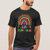 Hello 2nd Grade Rainbow Teacher Student Back To Sc T-shirt (Voorkant)