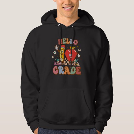 Hello 2nd Grade Second School Back to School Teach Hoodie (Voorkant)