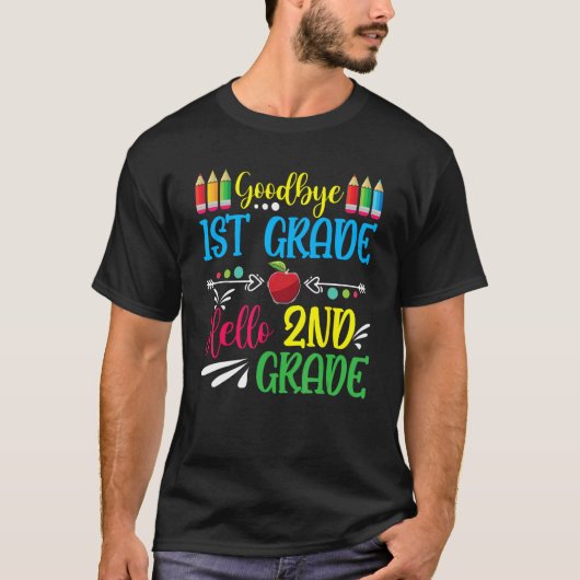 Hello 2nd Grade Teacher Student Back To School Gra T-shirt (Voorkant)