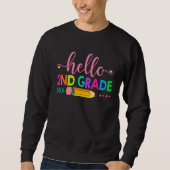 Hello 2nd Second Grade Back to School Cute First D Trui (Voorkant)