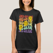 Hello 2nd Second Grade Teacher Back To School Retr T-shirt (Voorkant)