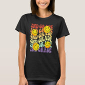 Hello 2nd Second Grade Teacher Back To School Retr T-shirt (Voorkant)
