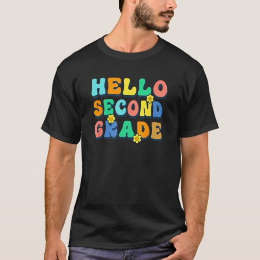 Hello 2nd Second Grade Teacher Kids Back To School T-shirt (Voorkant)