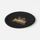 Hello 30 Birthday Personalized Design Papieren Bordje (Gekanteld)