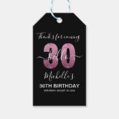 Hello 30! Funny 30th birthday with Pink glitter Cadeaulabel (Voorkant)