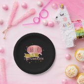 hello 30 Stylish Personalized 30th birthday Papieren Bordje (Feest)