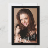 Hello 30 years modern birthday with photo kaart (Achterkant)