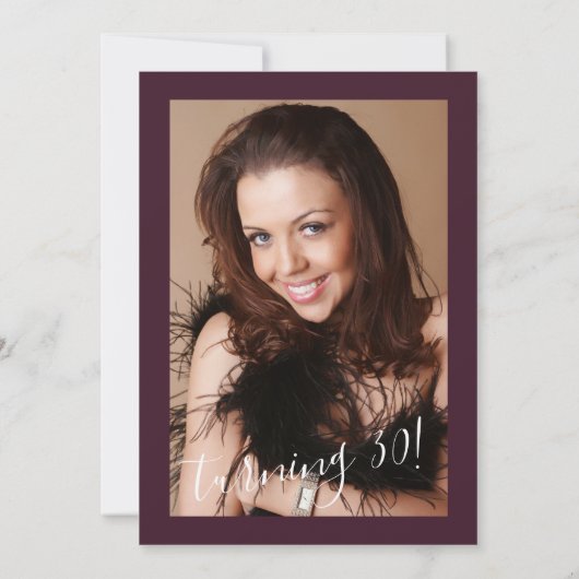 Hello 30 years modern birthday with photo kaart (Achterkant)