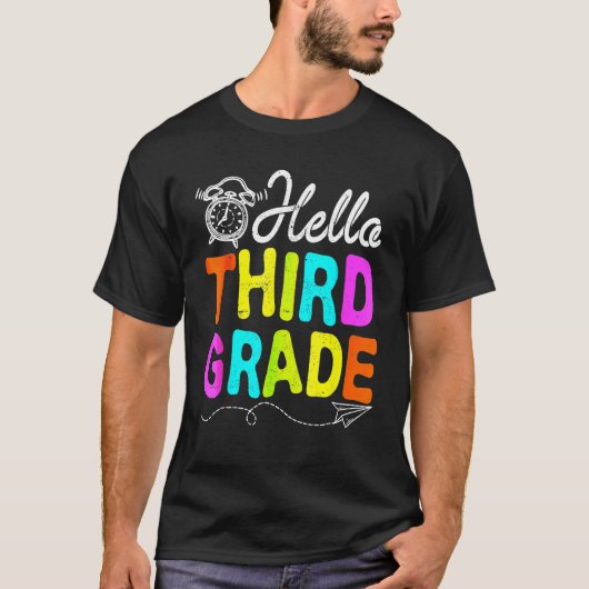 Hello 3rd Grade First Day Of School  Back To Schoo T-shirt (Voorkant)