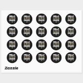Hello 3rd Grade Leopard Print Third Grade Teacher Ronde Sticker (Vel)