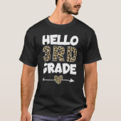Hello 3rd Grade Leopard Print Third Grade Teacher T-shirt (Voorkant)