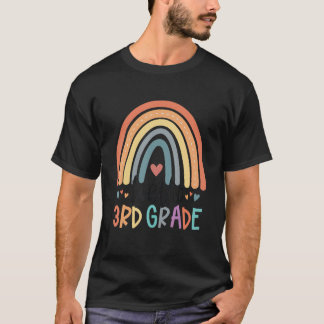 Hello 3rd Grade Rainbow Back To School Teacher T-shirt