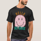 Hello 3rd Grade Rainbow Teachers Kids Back to Scho T-shirt (Voorkant)
