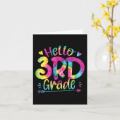 Hello 3rd Grade Teachers Stutanden Tie Dye Back To Kaart (Gele Bloem)