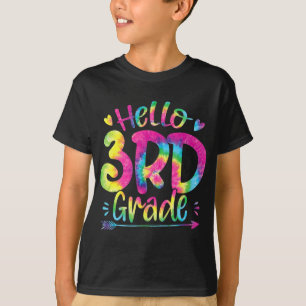 Hello 3rd Grade Teachers Stutanden Tie Dye Back To T-shirt