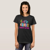 Hello 4th Grade Back to School 4th Grade Teacher W T-shirt (Voorkant volledig)