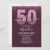 Hello 50 - Modern 50th birthday Women's Kaart (Voorkant)