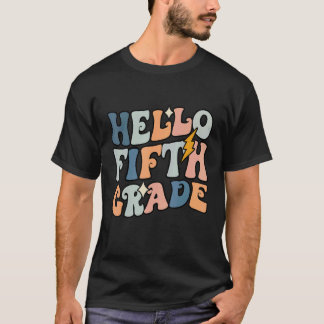 Hello 5th Grade Happy First Day Back To School T-shirt