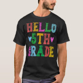 Hello 5th Grade Leopard Squad Back To School Teach T-shirt (Voorkant)