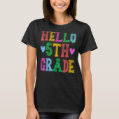 Hello 5th Grade Leopard Squad Back To School Teach T-shirt (Voorkant)