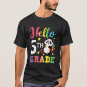 Hello 5Th Grade Panda Back To School Student T-shirt (Voorkant)