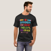 Hello 5th Grade Teacher Student Back To School Gra T-shirt (Voorkant volledig)