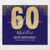 Hello 60! - Elegant 60th Birthday Woman Bier Etiket (Enkel label)