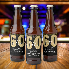 Hello 60! - Elegant 60th Birthday Woman Bier Etiket