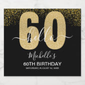 Hello 60! - Elegant 60th Birthday Woman Bier Etiket (Enkel label)