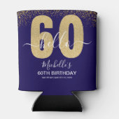 Hello 60! - Elegant 60th Birthday Woman Blikjeskoeler (Achterkant)