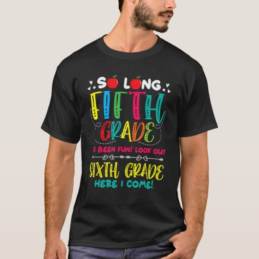 Hello 6th Grade Teacher Student Back To School Gra T-shirt (Voorkant)