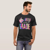 Hello 6th Grade Teacher Student Tie Dye First Day T-shirt (Voorkant volledig)