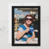 Hello 70! modern 70th birthday with gold glitter kaart (Achterkant)