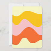 Hello 70 Retro Wave Groovy Flower Birthday  Kaart (Achterkant)