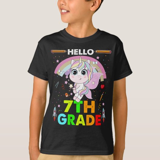 Hello 7th Grade Back To School T-shirt (Voorkant)