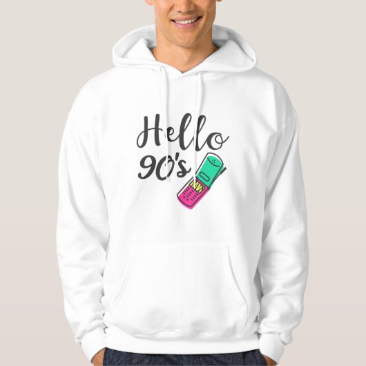 Hello 90s Cellphone Hoodie (Voorkant)