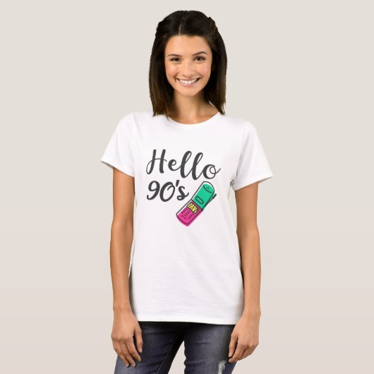 Hello 90s Cellphone T-shirt (Voorkant volledig)