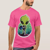 Hello...? Anyone There? – Alien Searching Sticker T-shirt (Voorkant)