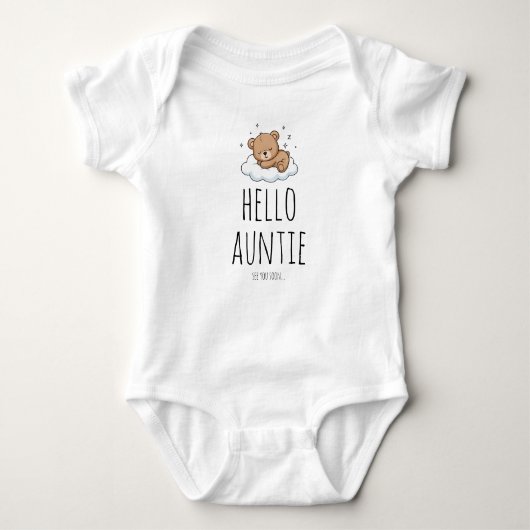 Hello Auntie Pregnancy Announcement for Aunt Romper (Voorkant)