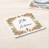 Hello Autumn – Aquarell Untersetzer Kartonnen Onderzetters (Schuin)