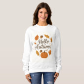 Hello Autumn Cozy Fall Sweatshirt | Pumpkin and Le (Voorkant volledig)