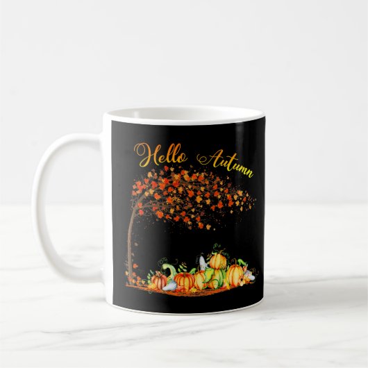 Hello Autumn Hello Fall Pumpkin Fall Lover Thanksg Koffiemok (Links)