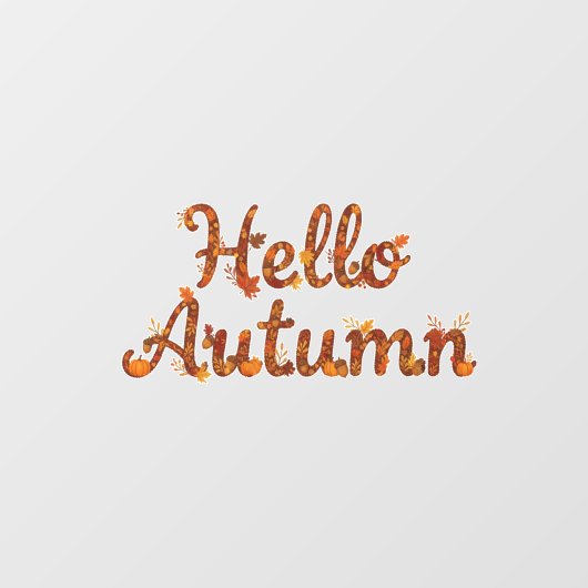 Hello Autumn Rustic Fall Leaves Raamsticker (Vel)