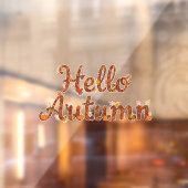 Hello Autumn Rustic Fall Leaves Raamsticker (Vel 2)